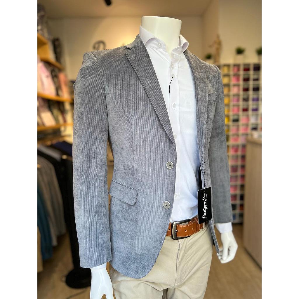 BLAZER EN PANA GRIS CLARO