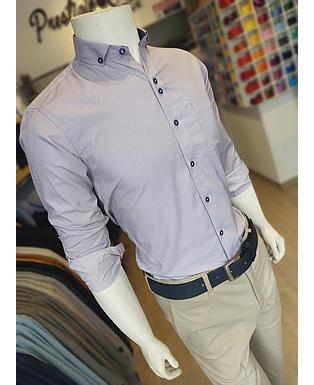 CAMISA A RAYAS LILA CASUAL