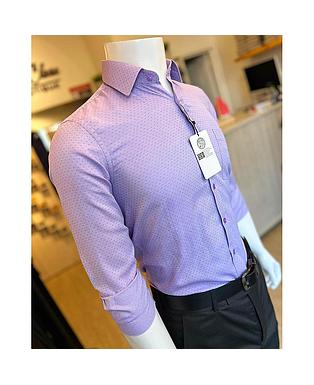 CAMISA LILA TEXTURIZADA