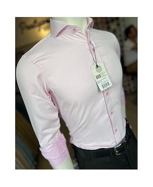 CAMISA SOLO FONDO ROSA FORMAL 
