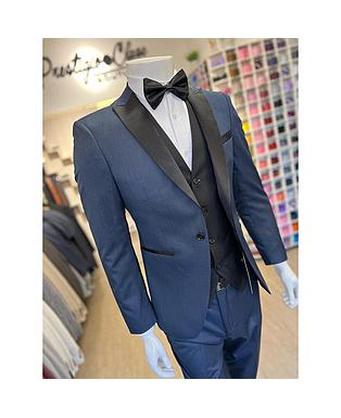 TRAJE AZUL TURQUI SMOKING