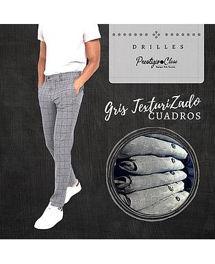 DRILL GRIS A CUADROS