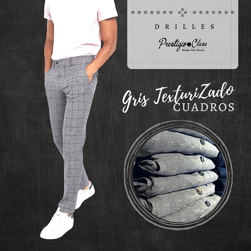 DRILL GRIS A CUADROS