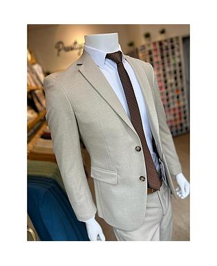 TRAJE BEIGE TEXTURIZADO