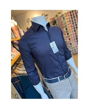 CAMISA AZUL OSCURA SEMI CASUAL