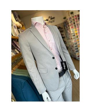 BLAZER GRIS CLARO TEXTURIZADO