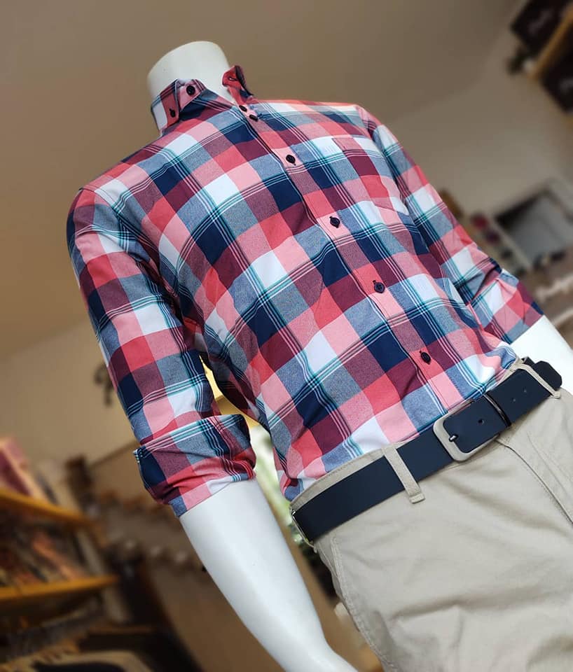 Camisa rosa best sale a cuadros