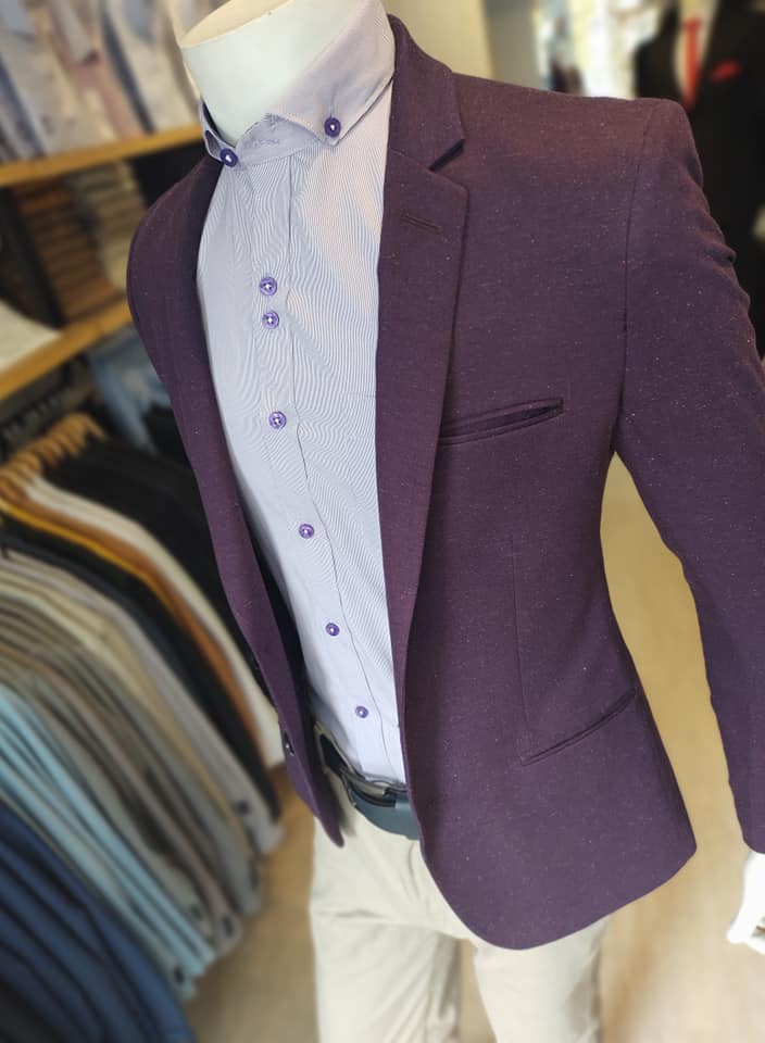 CAMISA LILA COMBINABLE CON BLAZERS